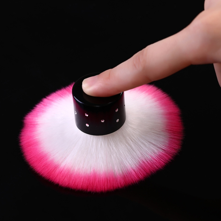 Factory Custom Private Label Oink Soft Synthetic Hair Mushroom Head Powder Blush Brush Plastic Mini Kabuki Nail Brush