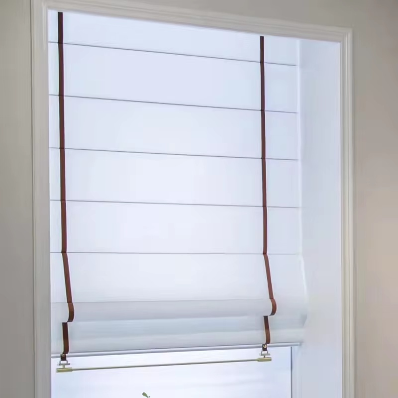 Modern 100% Polyester Cordless System Shade Electric Wireless Automatic Roman Blind