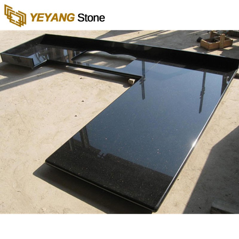 Polished/Honed/Leathered Black Galaxy Granite for Kitchen/Bathroom/Vanitytop/Countertop Granite Stone/Slab/Tile SGS Certified Factory/Supplier