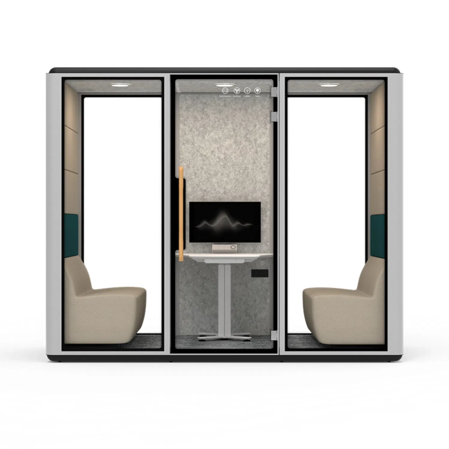 Simple Silent Soundproof Chatting Telephone Booth for Interview