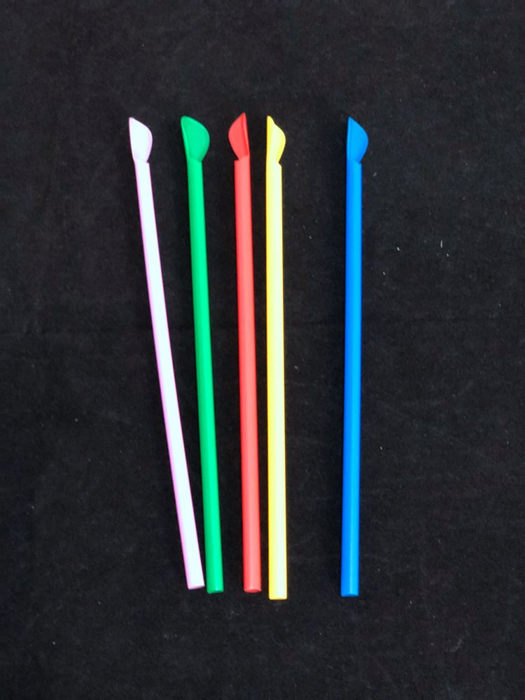 10" Plastic Green Spoon Straws for Milkshakes Shaved Ice and Kid′ S Party