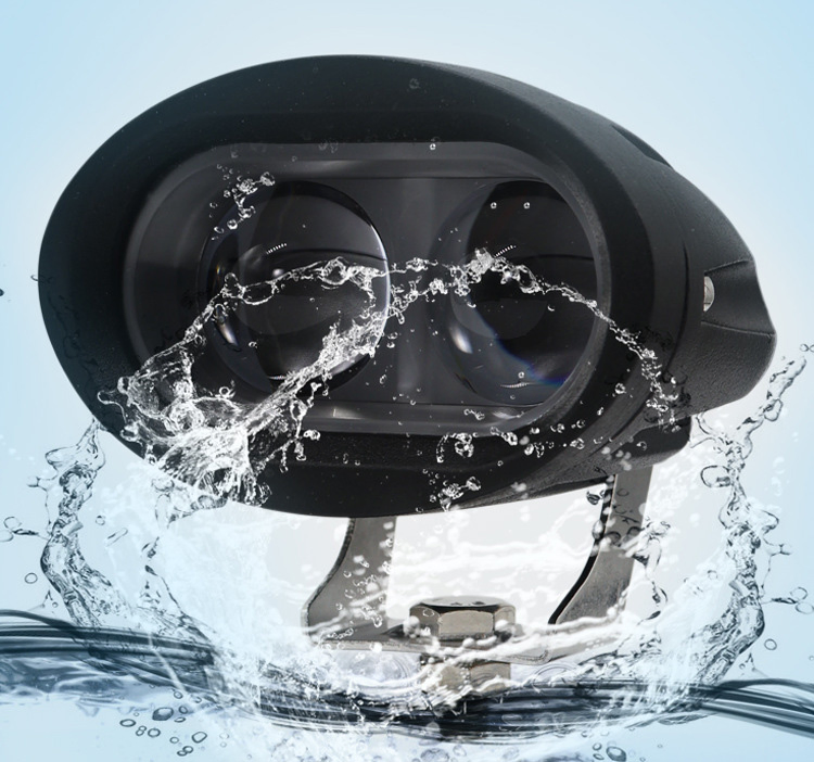 Super Bright 10-80V 20W Dual LED Warning Beacon | Blue Red Zone Safety Light for Warehouse & Forklift