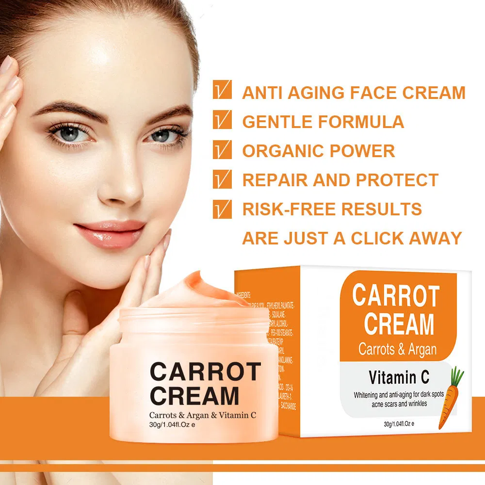 Aixin Private Label Vitamin C Cream Dark Spots Removing Brighten Freckle Remover Carrot Skin Lightening Whitening Carrot Face Cream