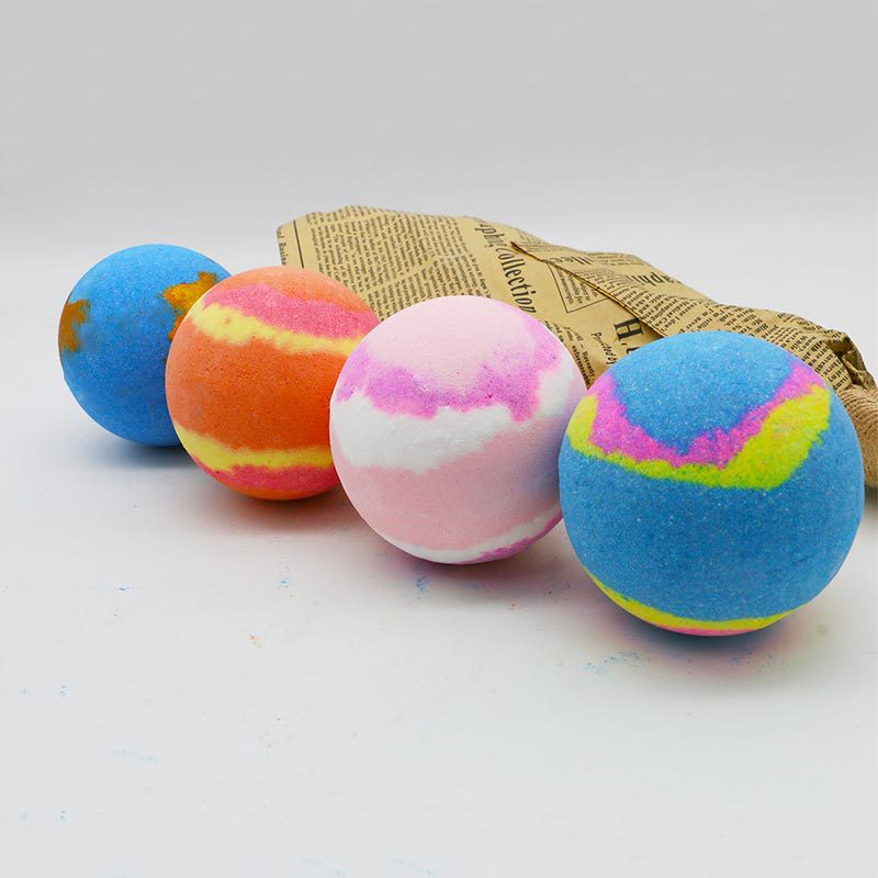 Wholesale Private Label Organic Bath Bombs Rainbow Bathbombs Luxury 1 Pack Bath Bombs with Gift Box