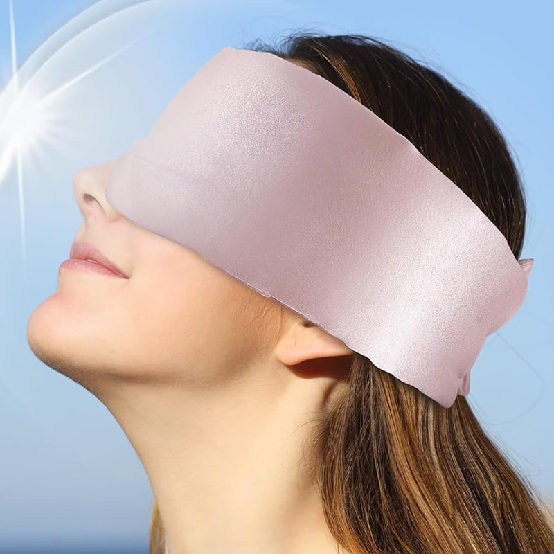 Silk Sleep Eye Mask Sleeping 100% Pure Mulberry Silk Face-Hugging Padded Eye Cover with Adjustable Band