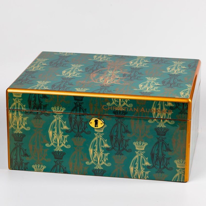 Custom Colorful High Glossy Cedar Wooden Piano Finish Cigar Box for Gift