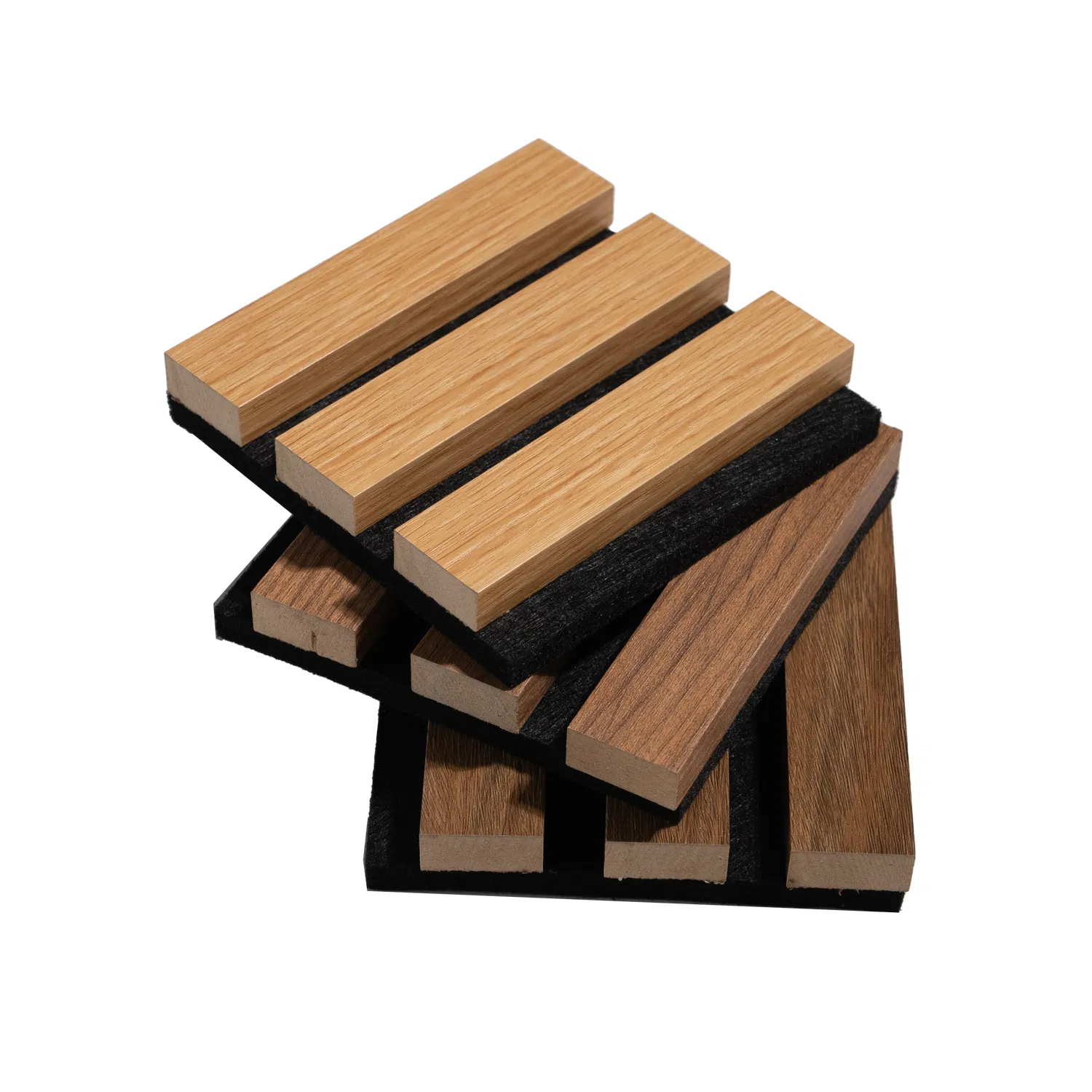 Custom Grille Wood Slats Wall Panel Sound Insulation Board CE Certified