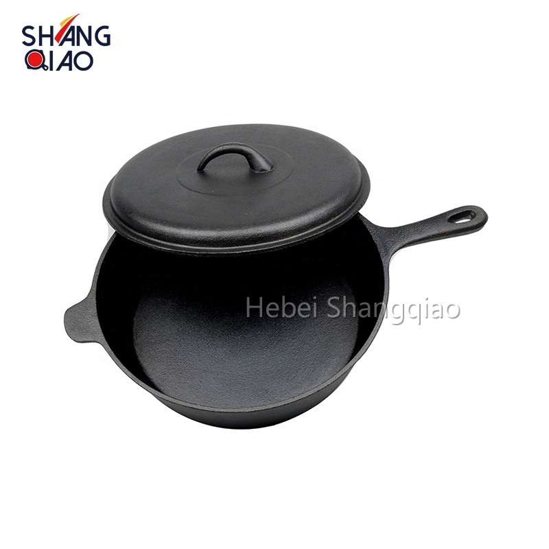 Чугунный комбо-котел 2 в 1: сковорода и утятница