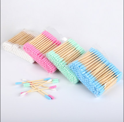 Buds Manufacturer Cheap Bamboo Stick Ear Cleaning Cosmetic Pure Cotton Swabs