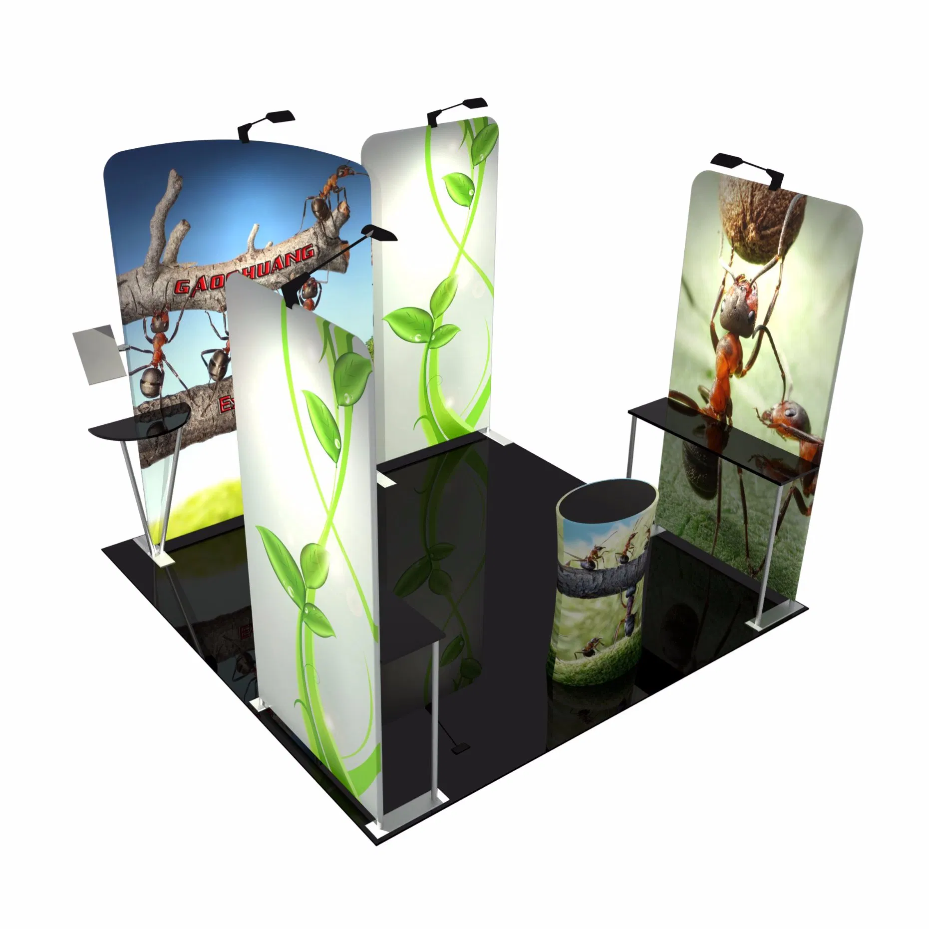 10'x10' Modular Pop Ez Tension Fabic Wave Exhibition Display Booth Stand