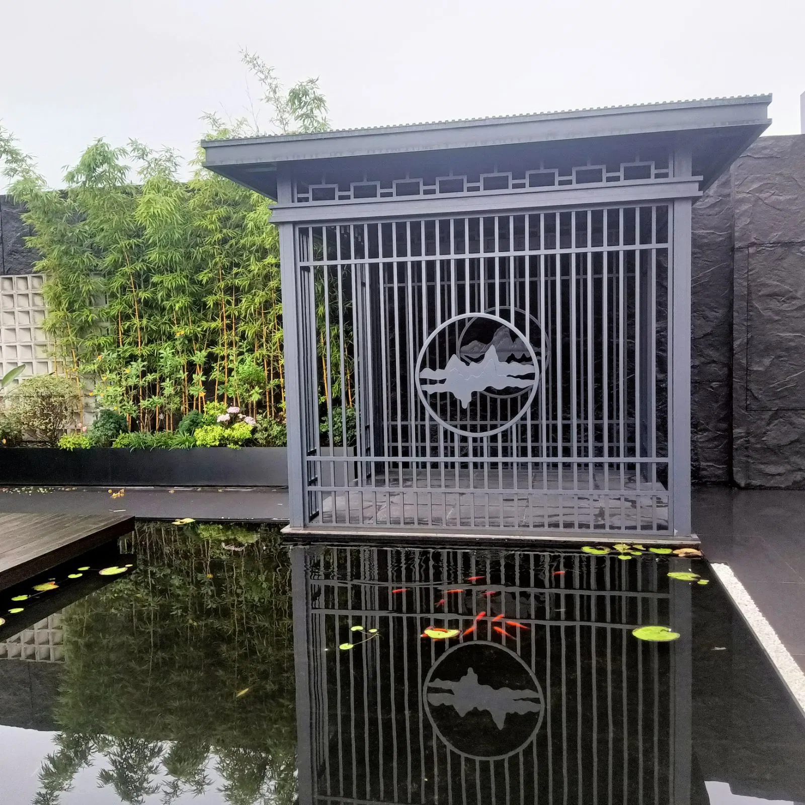 Elegant Leisure Space Chinese Style Aluminum Pavilion Gazebo Pergola Series for Villas and Resorts