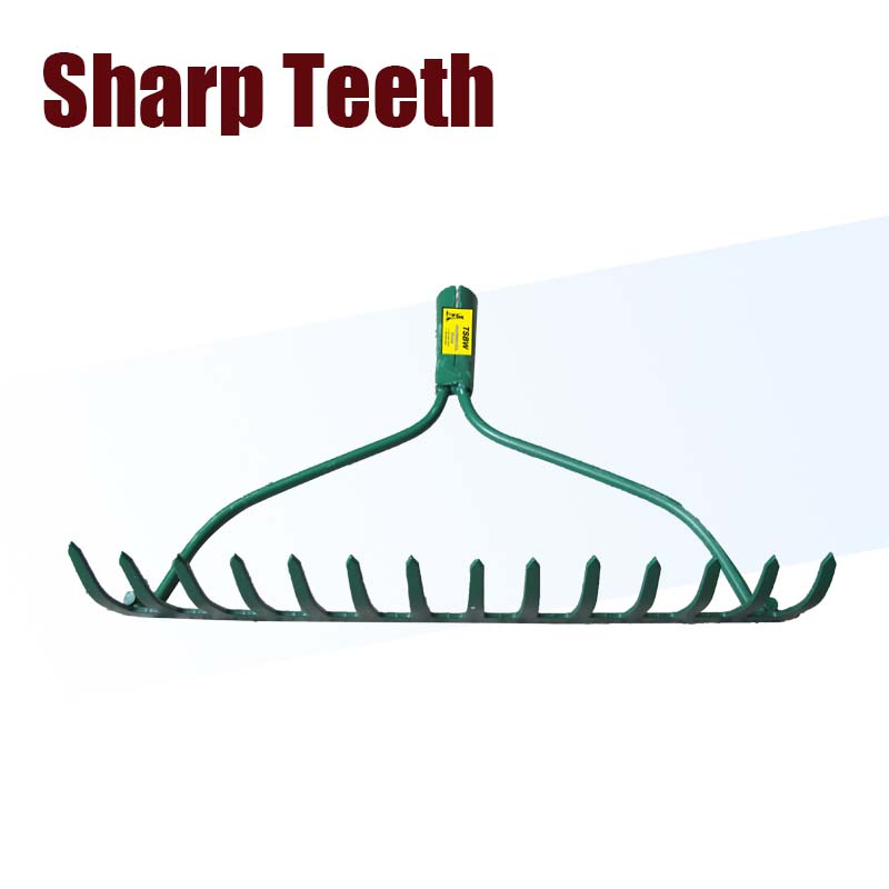 Steel Garden Farm Grass Digging Lawn Leaf Yard Debris Metal Iron Bow Rake Head