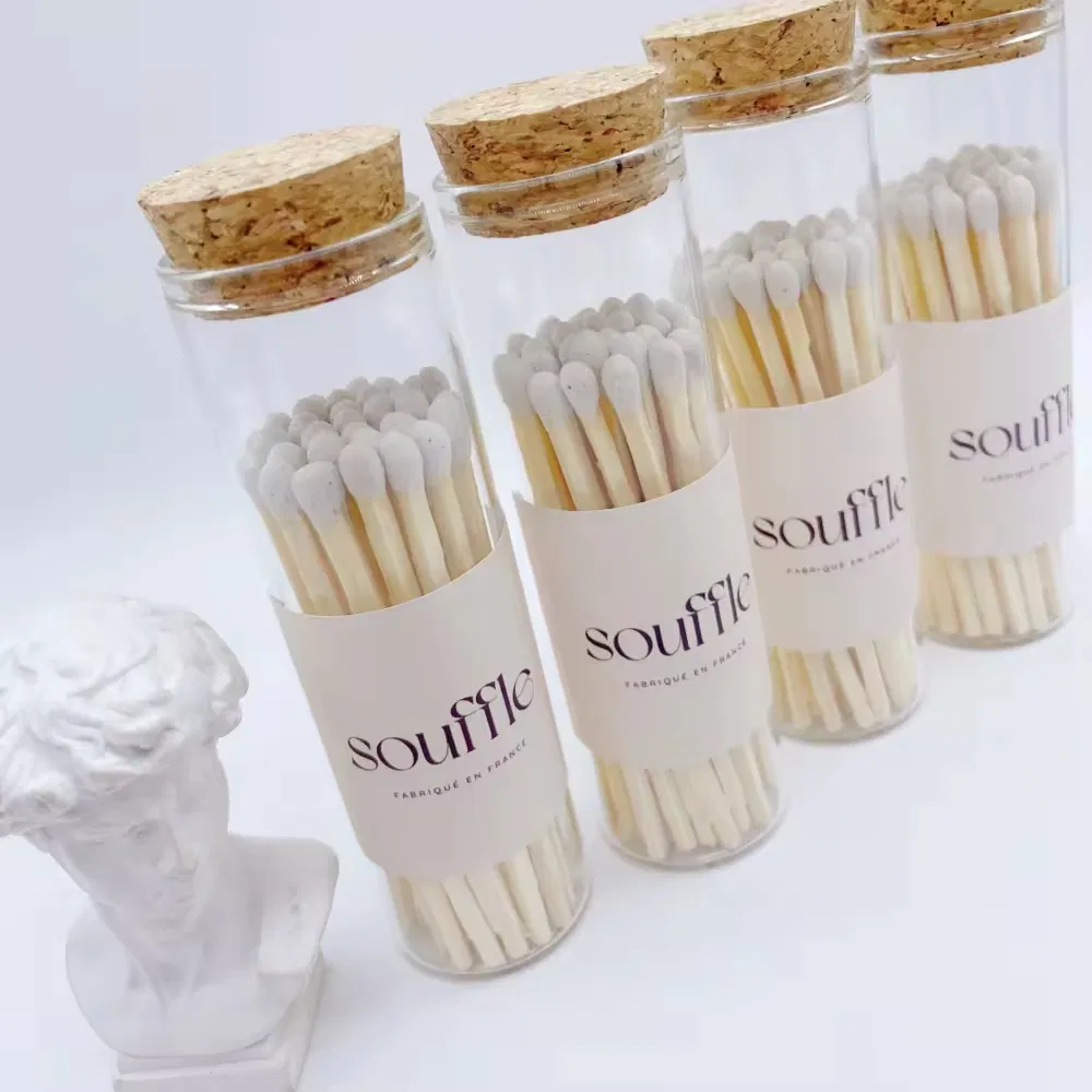Long Wooden Matchs for Safe Lighting in Glass Jar