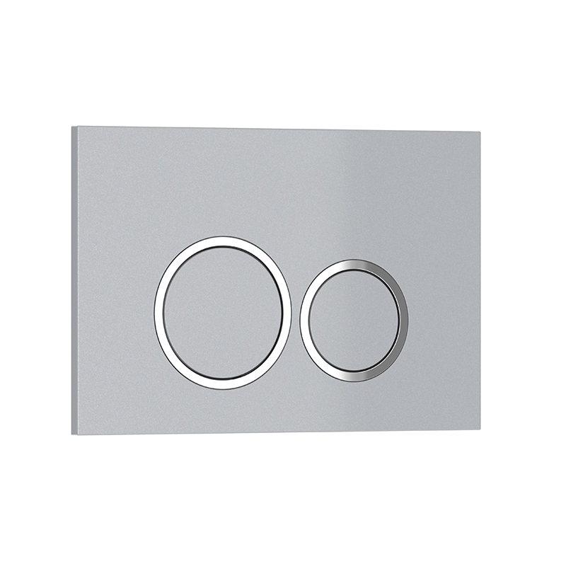 Sanitary Ware Bathroom Light Luxury Silver Grey Color Toilet Flushing Button Panel for Concealed Toilet Cistern