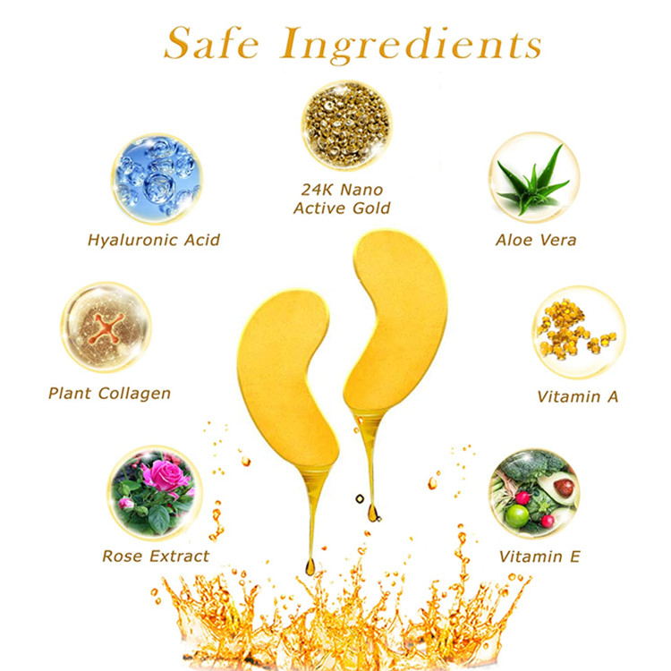 Most Popular 24K Gold Under Eye Patches Dark Circles and Puffiness Eye Masks