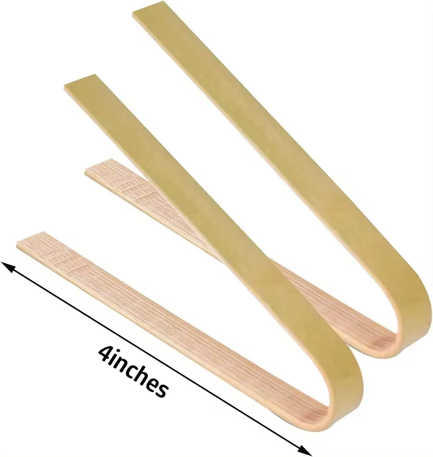 Eco-Friendly Restaurant Food Picking Clips Green Disposable Bamboo Mini Tongs for Food