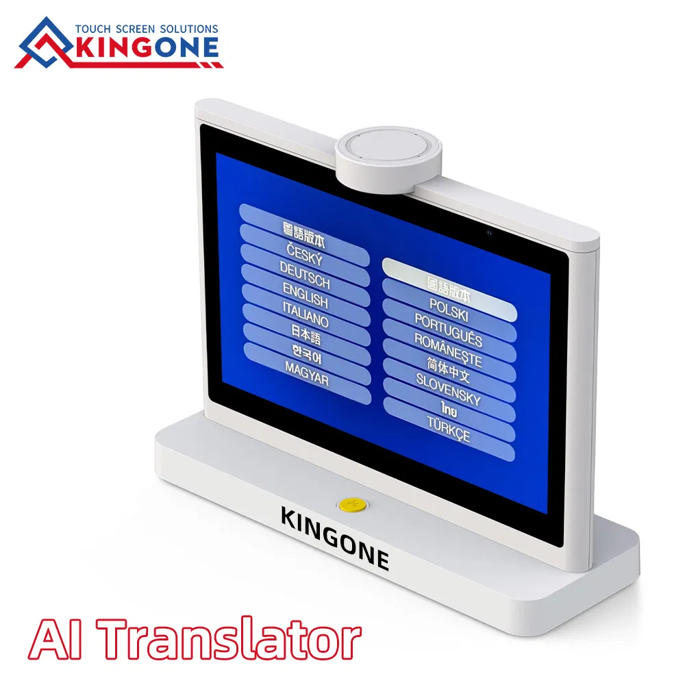 10.1 Inch Ai Double Translate Screen Smart Translator Android Desktop Voice Translation Device for Hotel Front Desk Reception