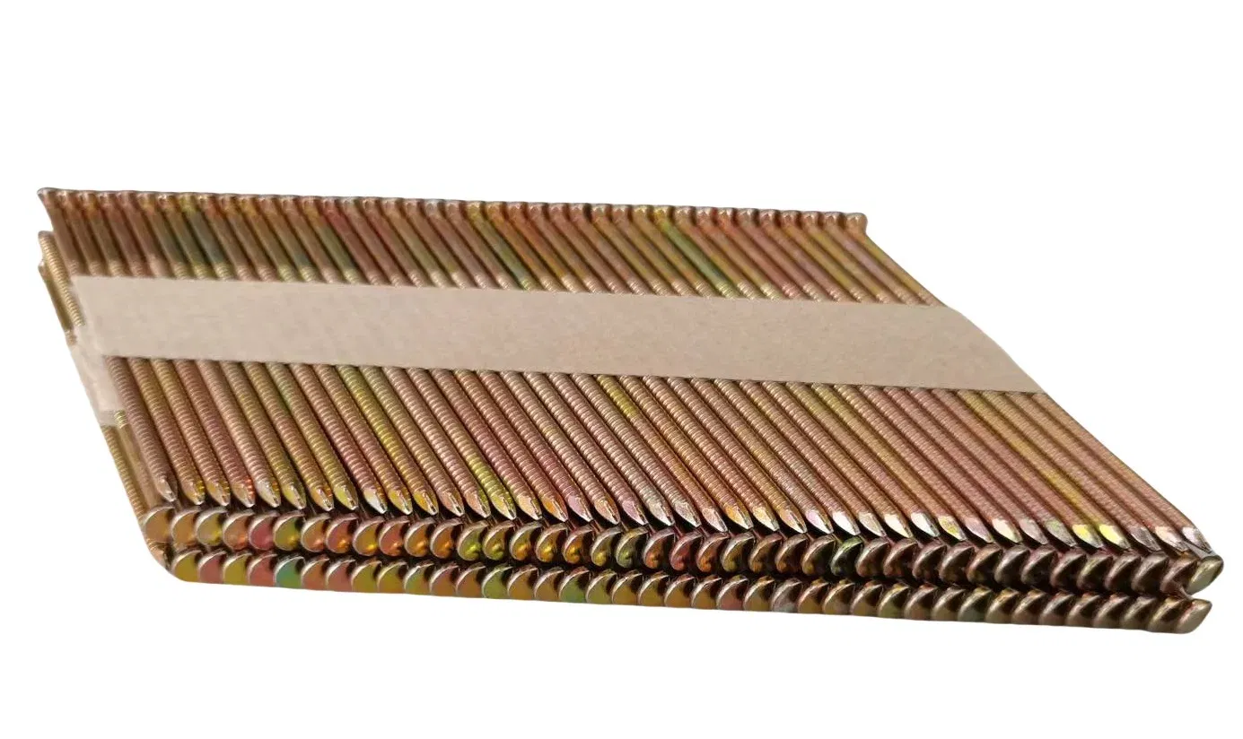 Bright Framing Paper Collated Strip Nails/34 Deg Paper Tape Framing Nails for Woodworking Packaging/Furniture Manufacturing