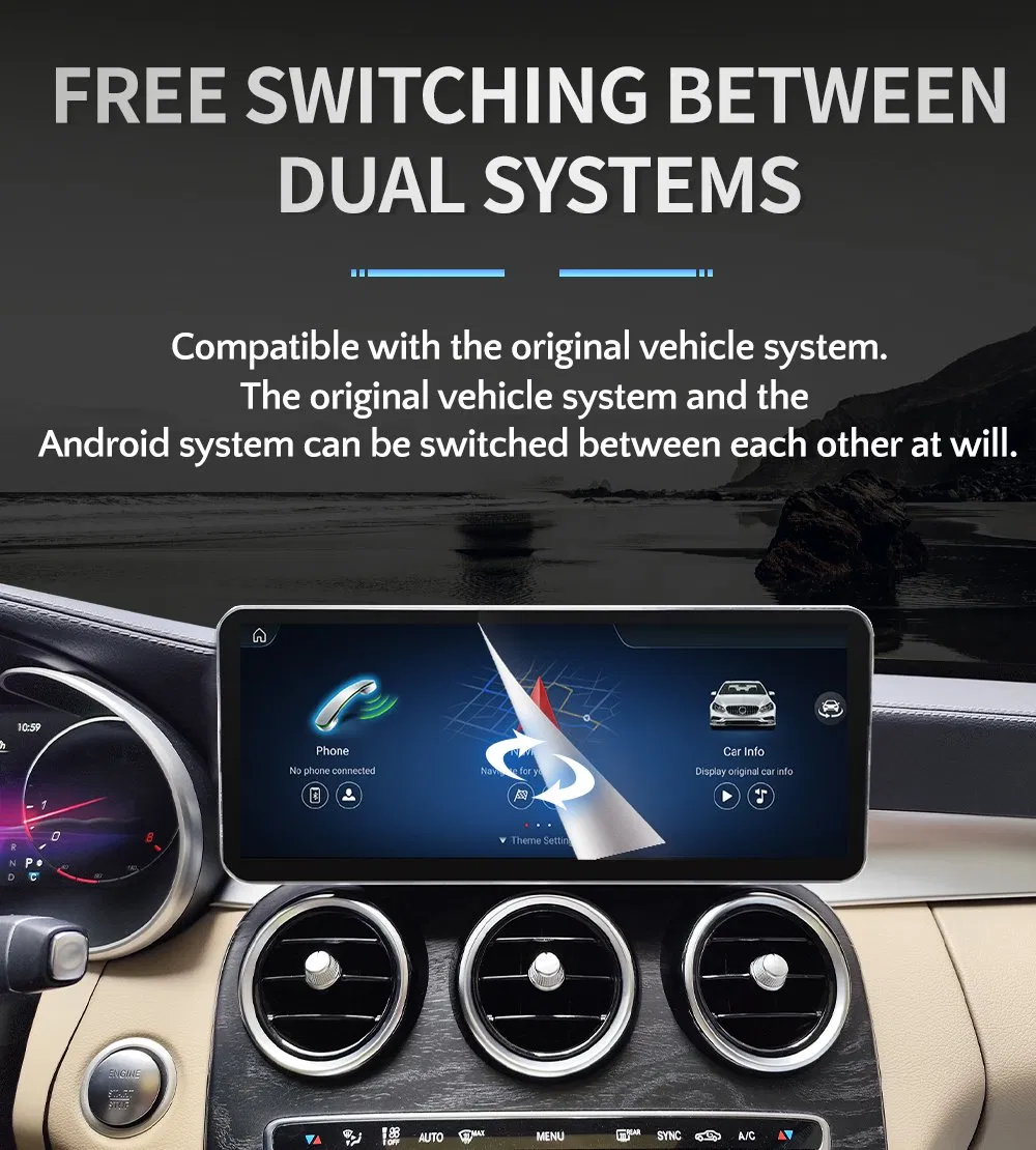 12.8-дюймовый Android-экран с CarPlay для Mercedes-Benz W176