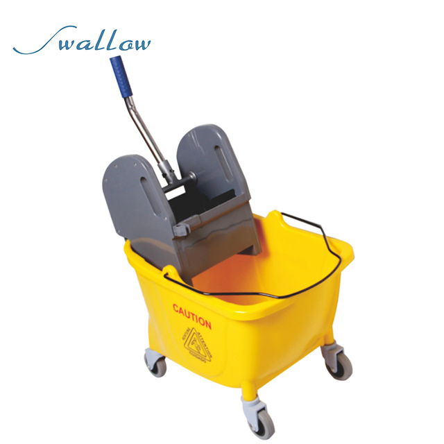 Dual Bucket Mop Wringer with Frame