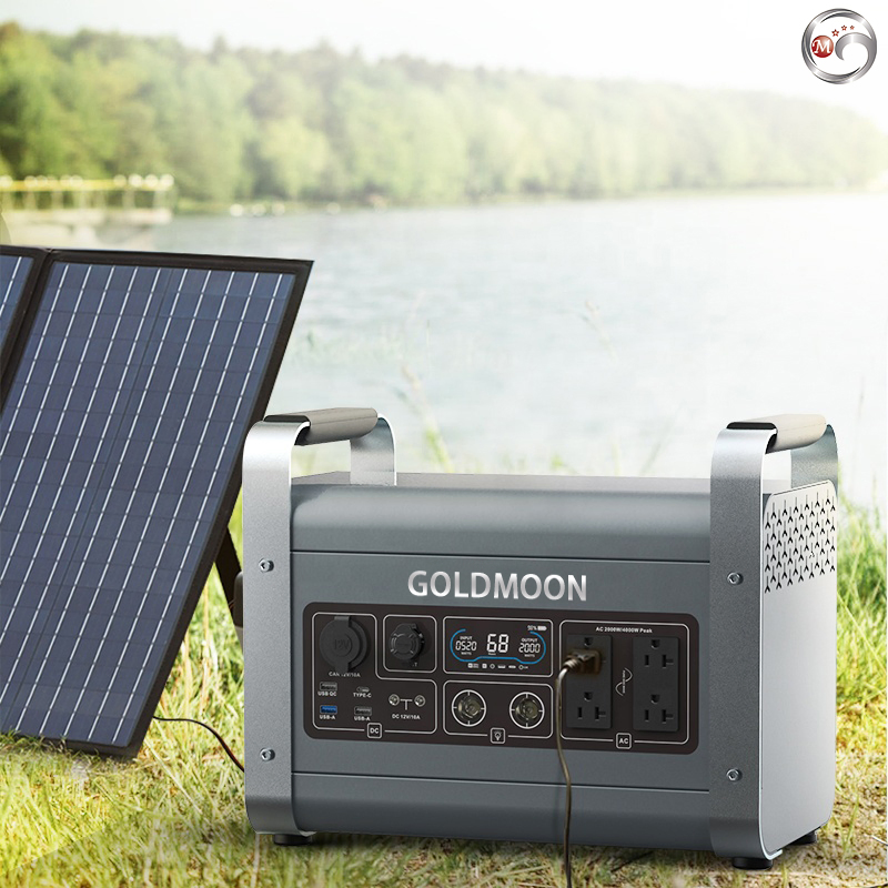 Goldmoon 110V Outdoor Lithium Solar Generator Bank Power Station