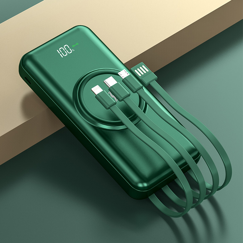 Портативный Power Bank 10000mAh с беспроводной зарядкой