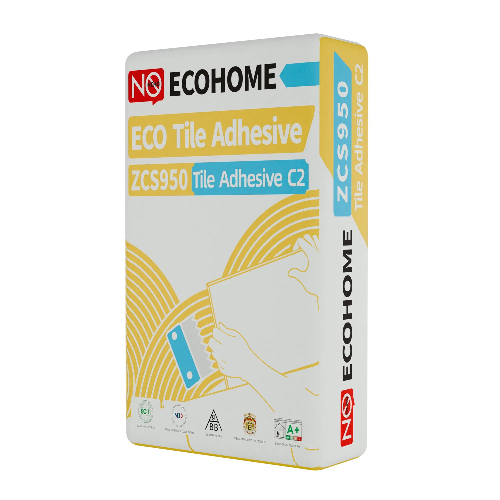 Zcs950 Tile Adhesive with Internation Standard C2 for Durable Bonding Featuring Excellent Workability, High Bonding Strength and Good Flexibility