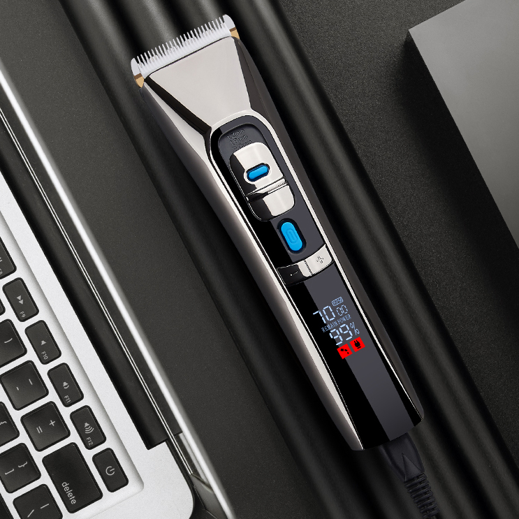 Professional Baldheaded Hair Cut Machine Hair Clipper USB Rechargeable Portable Cordless Hair Trimmer with LCD Display