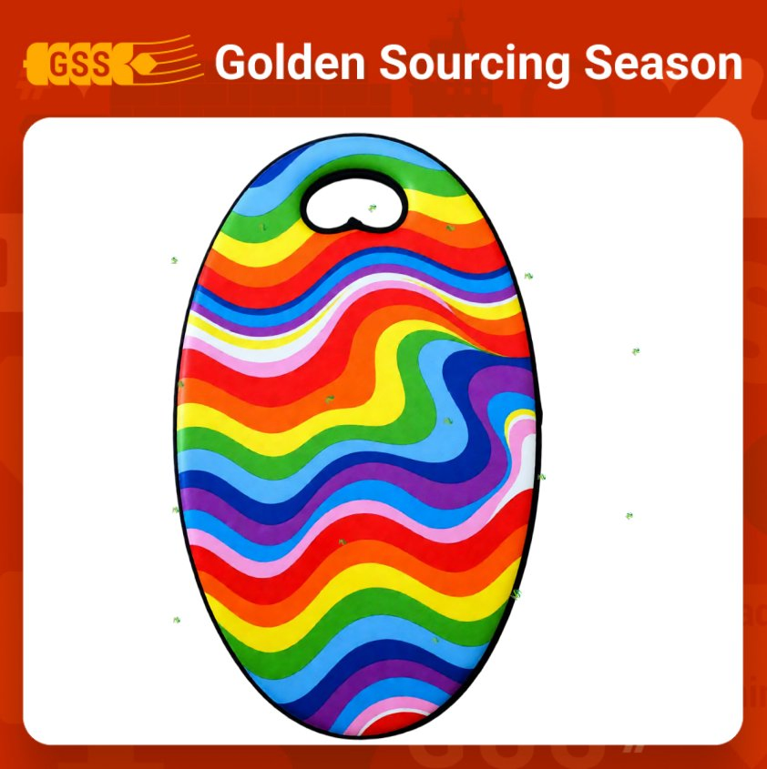 Waterproof Sponge Kneeling Mat with Colorful Rainbow Design