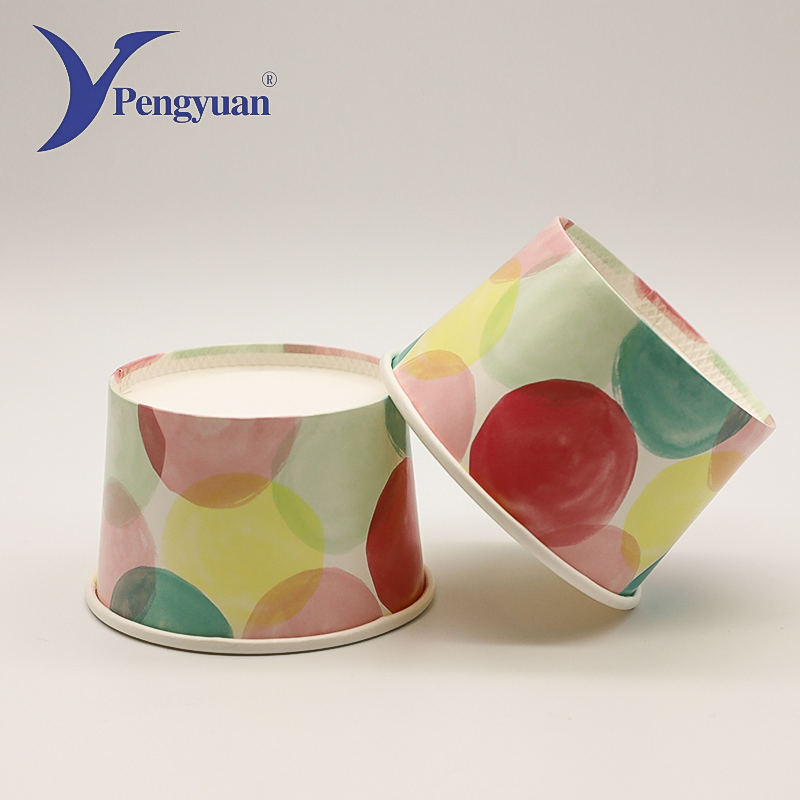 Disposable Ice Cream Paper Cup Waterproof Printed Ice Paper Cup