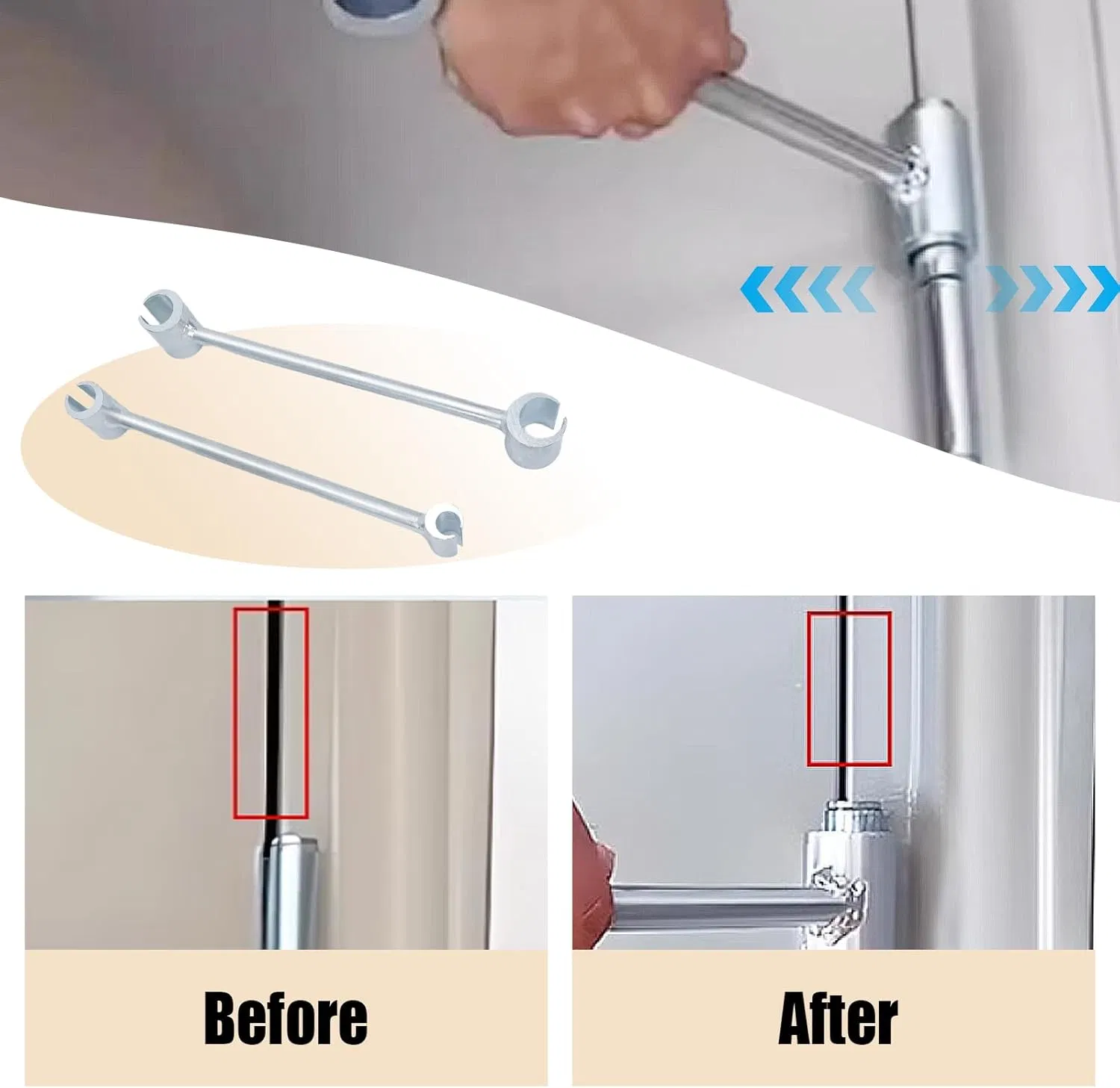 Door Hinge Adjustment Tool, 14-19mm Hinges Gap Adjusting Wrench