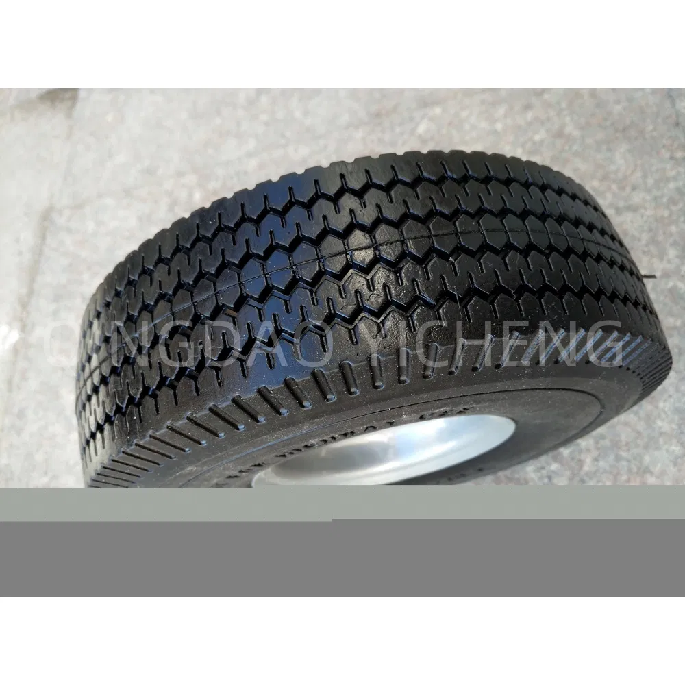 PU Foam Flat Wheel Solid Swivel Caster for Wheelbarrow Hand Trolley Flat