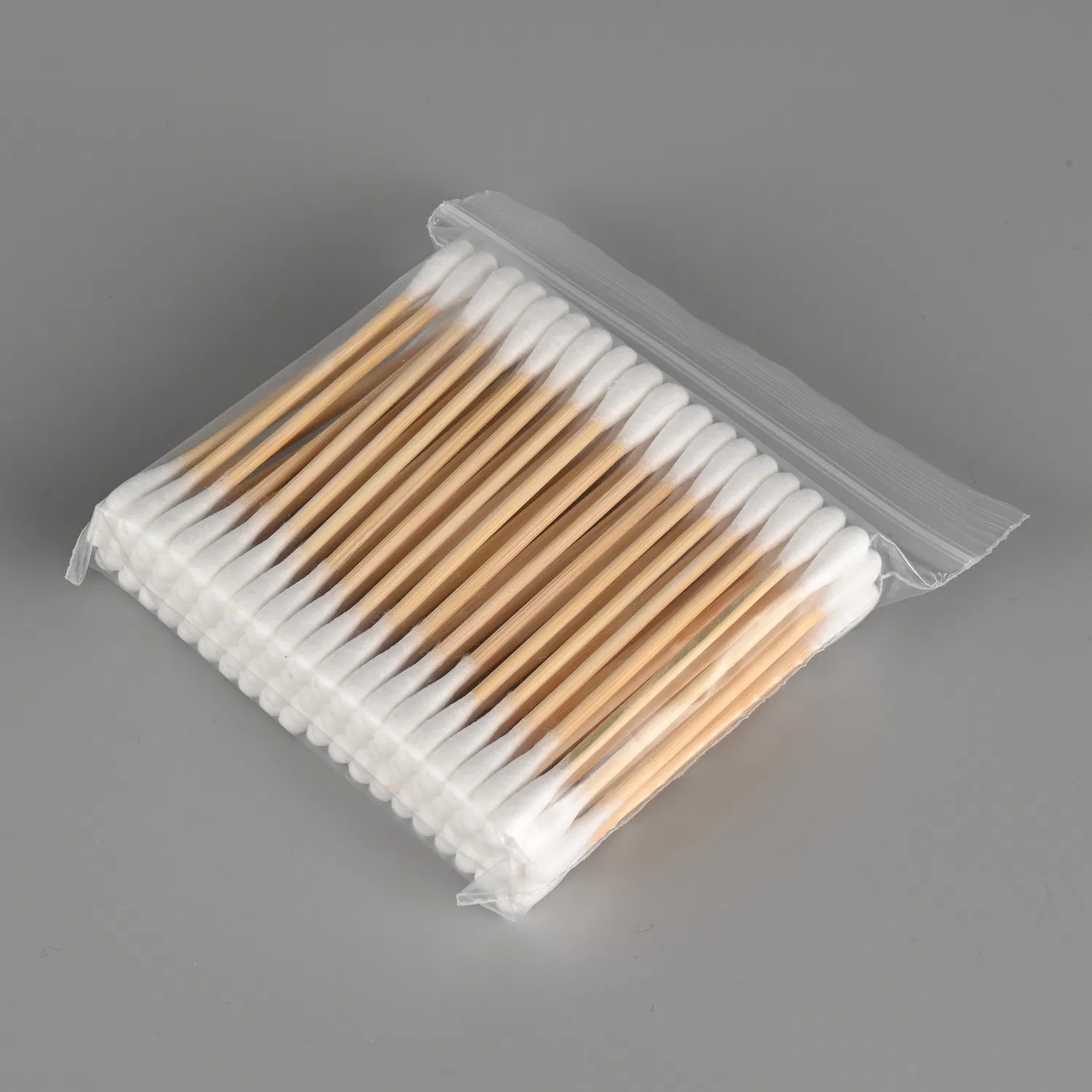 300PCS Plastic Stick Cotton Pads with Round Jar