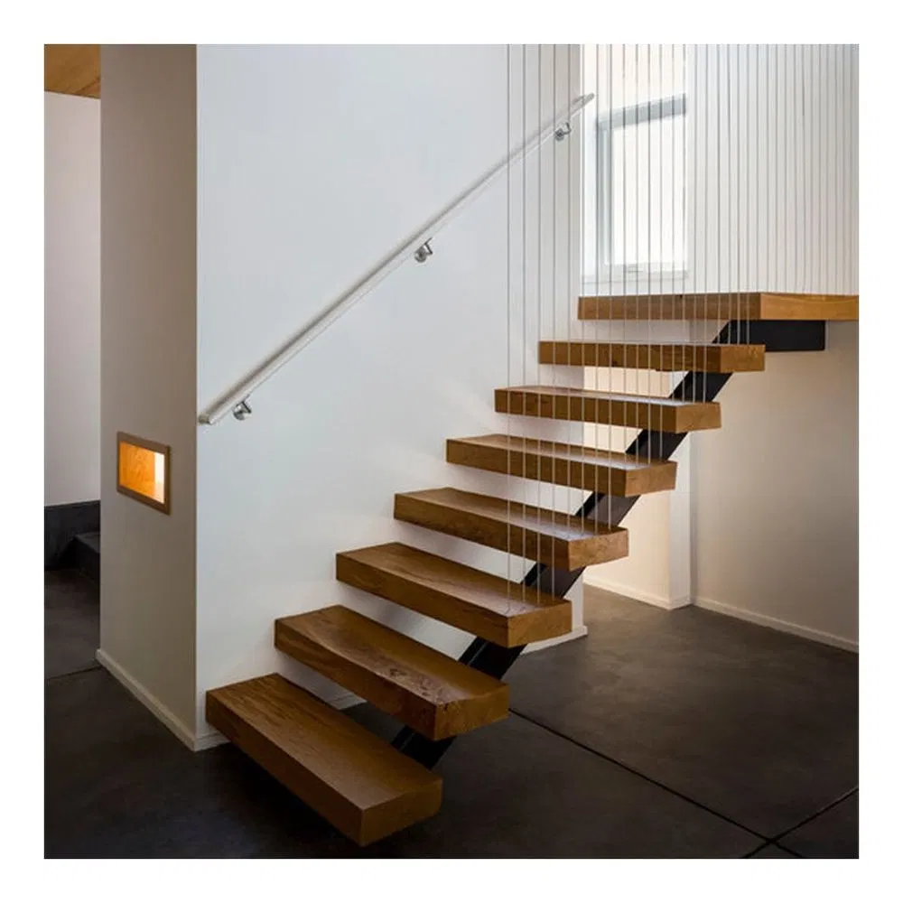 Inside Stair Modern House Residential Steel Straight Stairs