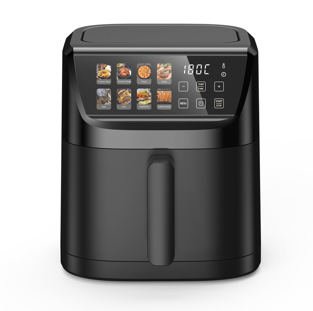 5L New Digital Touch Smart Air Fryer Big Color Display Screen 1500W