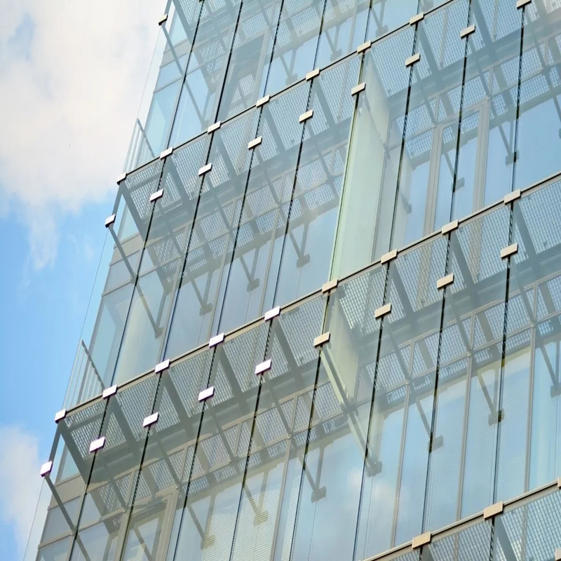 Custom Point Supported Glass Curtain Wall Luxury Buildings Curtain Wall