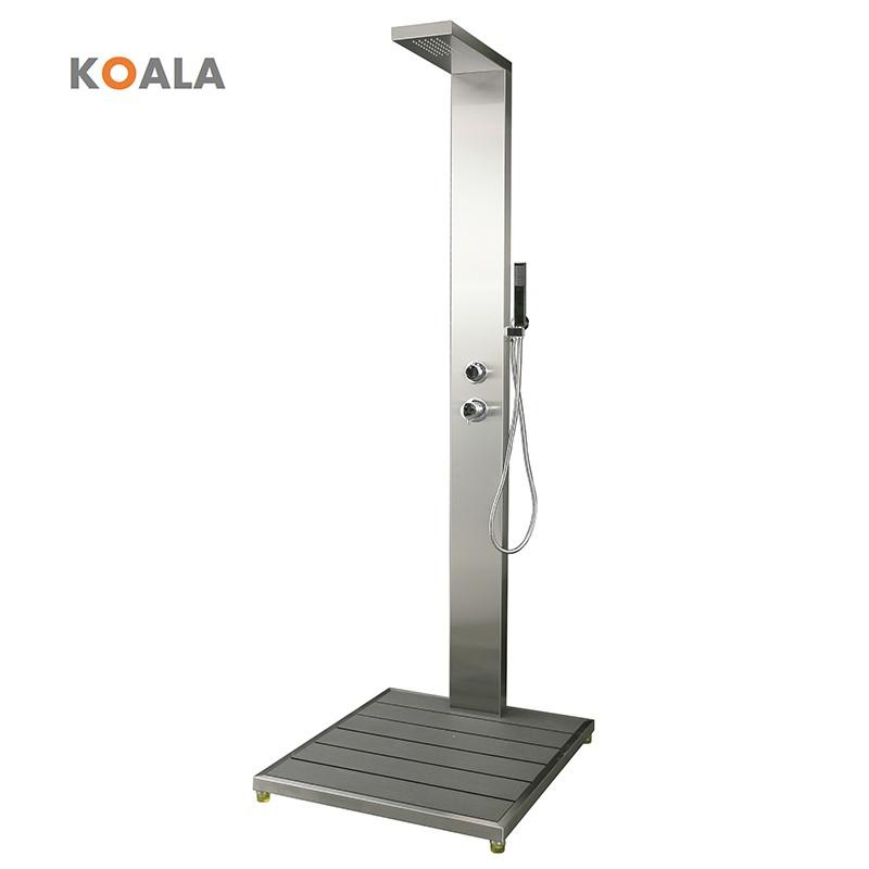 High Quality Freestanding Stand Rain Waterfall Rainfall Outdoor Faucet Mixer Shower Panel