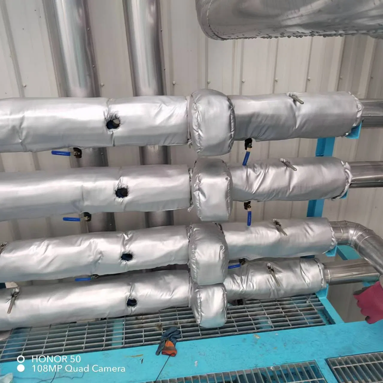 Pipe Equipment Silicone Coating Fabric Stripping Thermal Insulation Cover