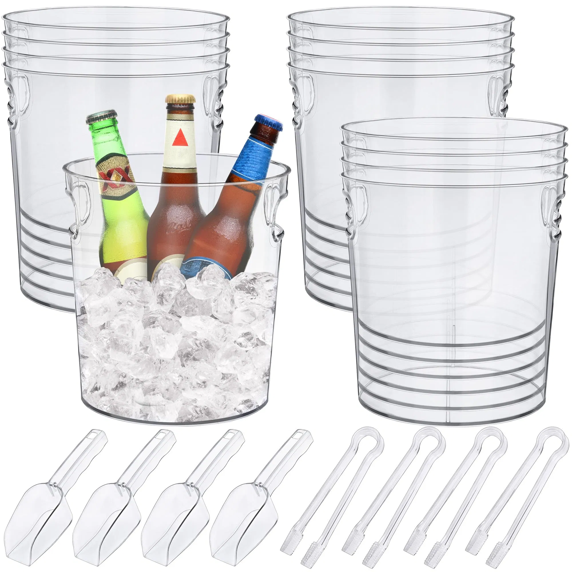 Crystal Clear Acrylic Large Wine Plastic Food Grade Ice Bucket
