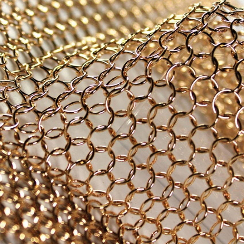 304, 316L 1.2mm Wire, 10mm Diameter Stainless Steel Metal Chain Mail Mesh, Ring Mesh for Protection, Decoration