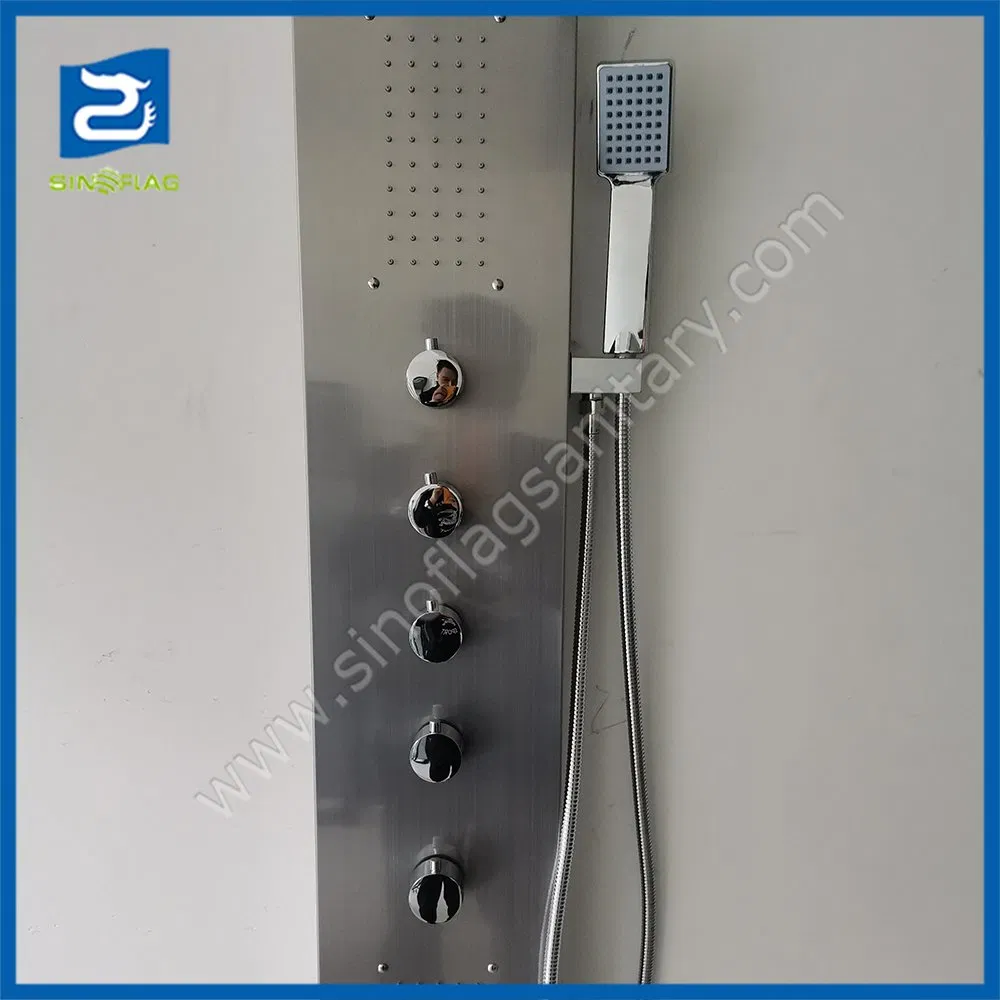 Indoor Bathroom Stainless Steel Massage Shower Column Shower Panel