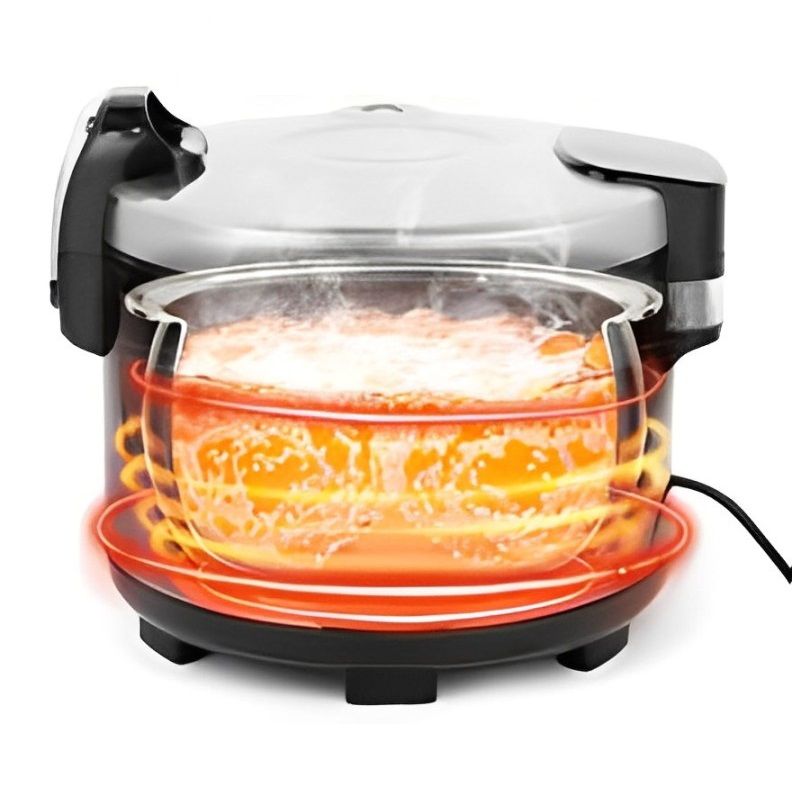 Digital Rice Cooker for Catering Horeca Kitchen with Stainless Steel Body