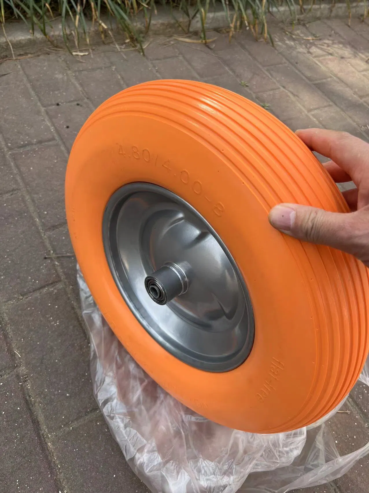 400-8 Solid PU Foam Flat Free Wheelbarrow Wheel Pneumatic Wheel with Reach Certificater