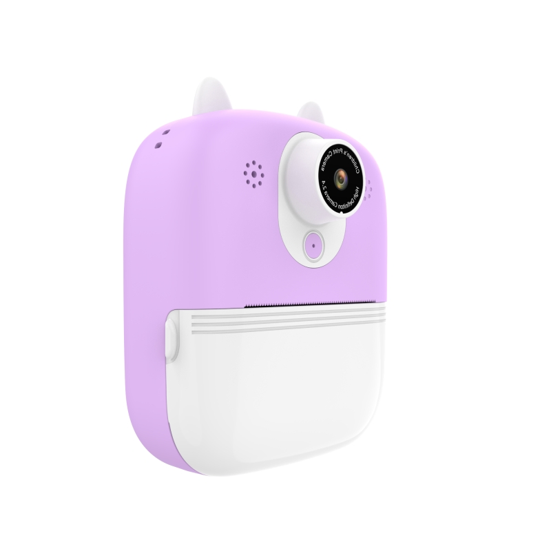 Purple 2.4'' Durable Rechargeable Digital HD Kids Instant Print Digital Camera