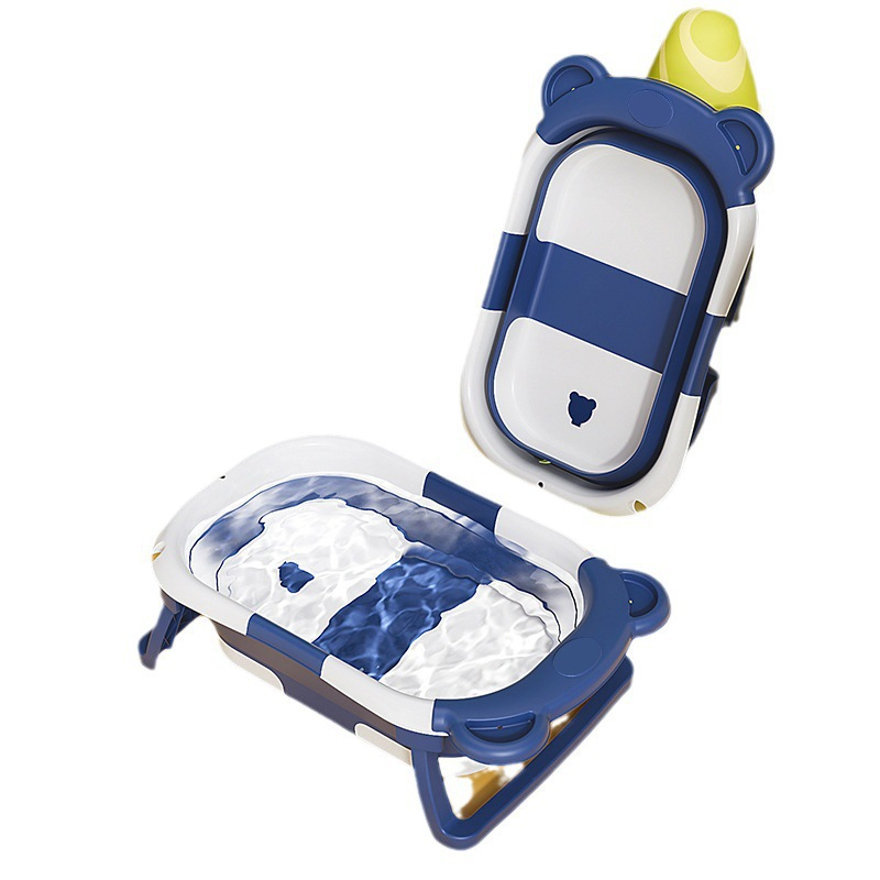 Складная детская ванночка с цифровым термометром и сиденьем