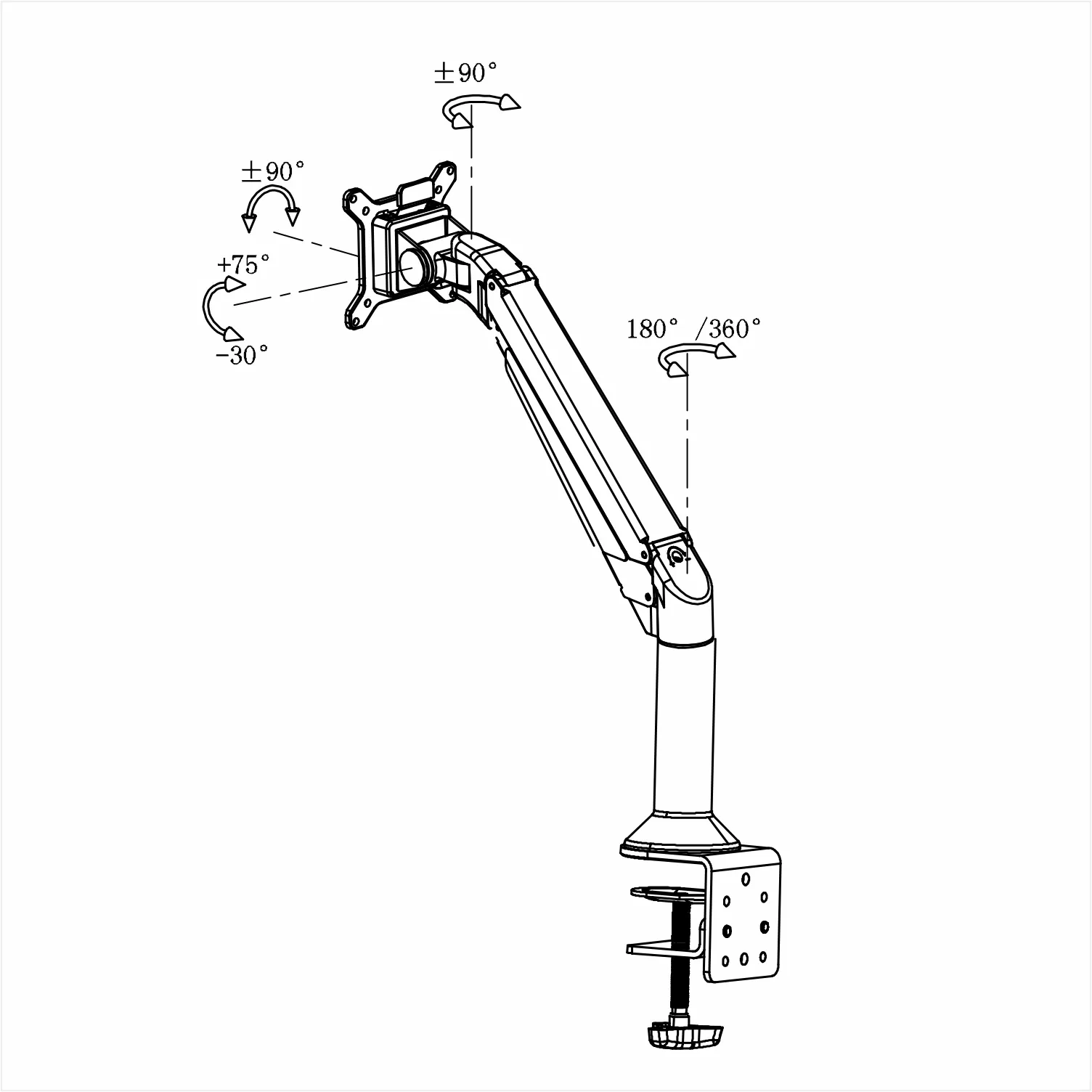 Кронштейн для монитора Weise из авиационного алюминия