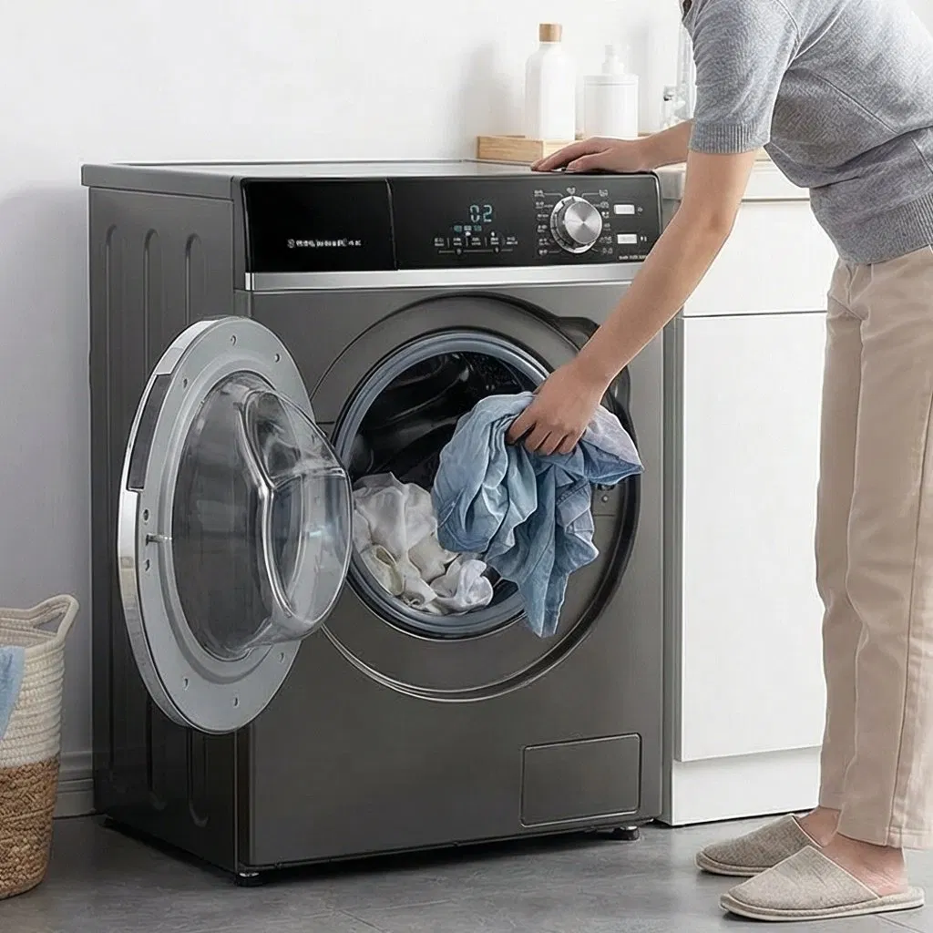 Daewoo 8kg Front Load Washer Dryer with Large Door