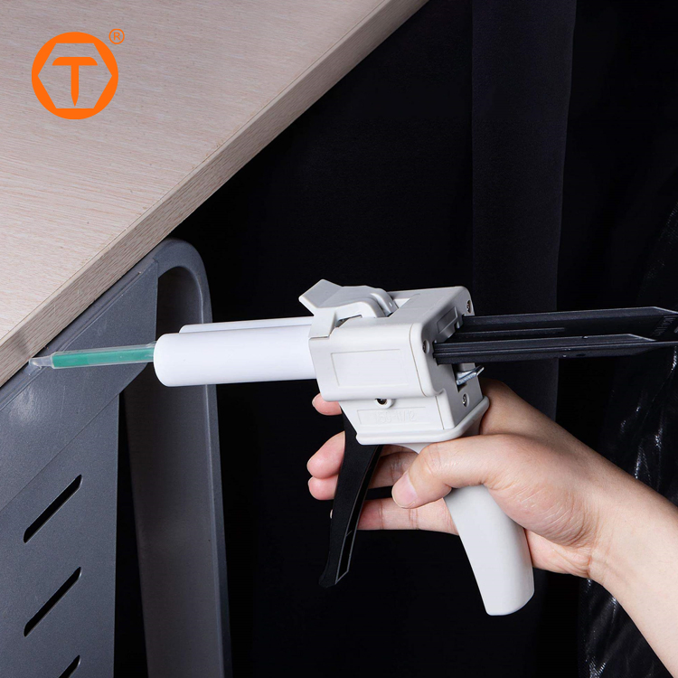 Portable Double Tube Mixing Dispenser 50ml Epoxy Adhesives Dispensing Cartridge Gun