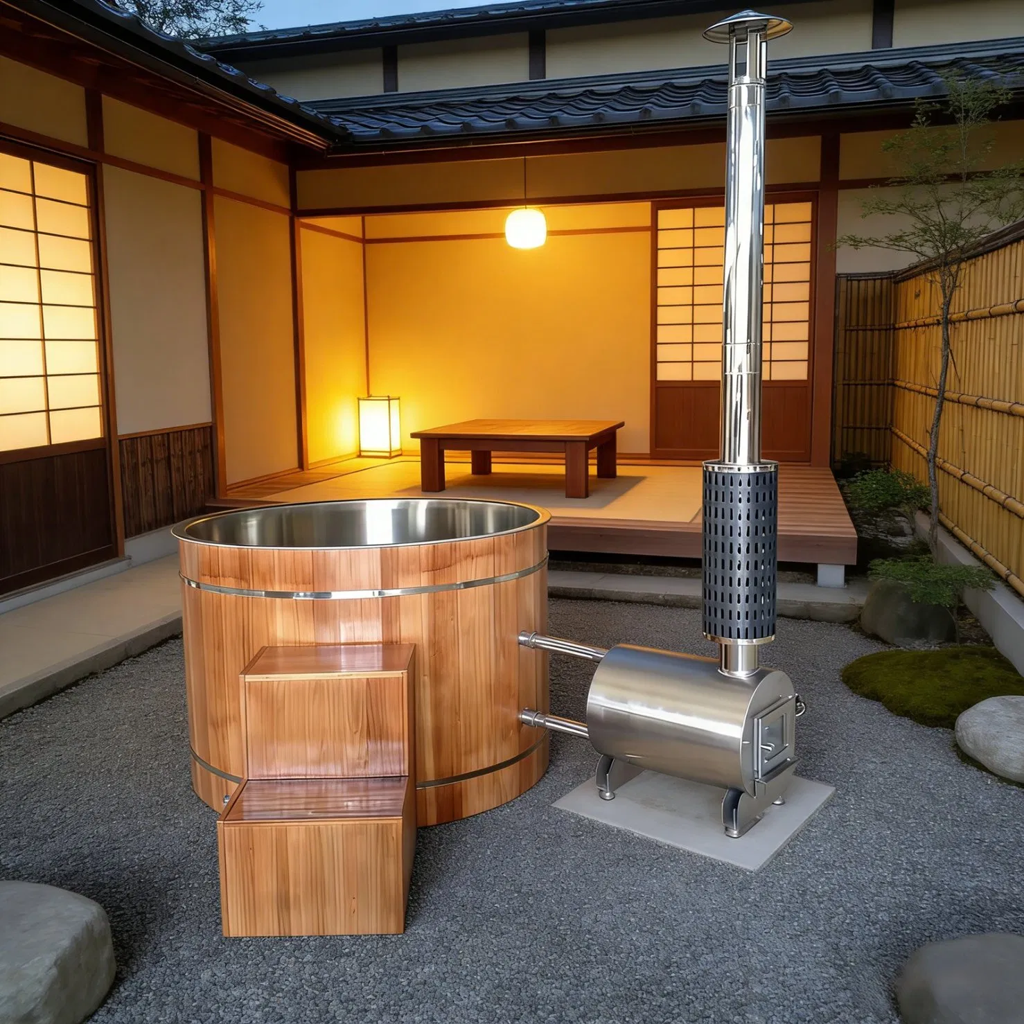 Деревянная купель SPA BODA для двоих с гидромассажем