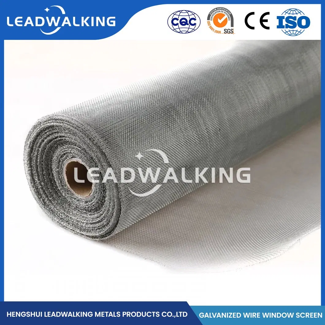 Leadwalking Plain Weave Window Screen 0.8m-1.8m Width Zinc-Plated Window Screen Suppliers High-Quality China Modern Design Style Galvanized Window Screen